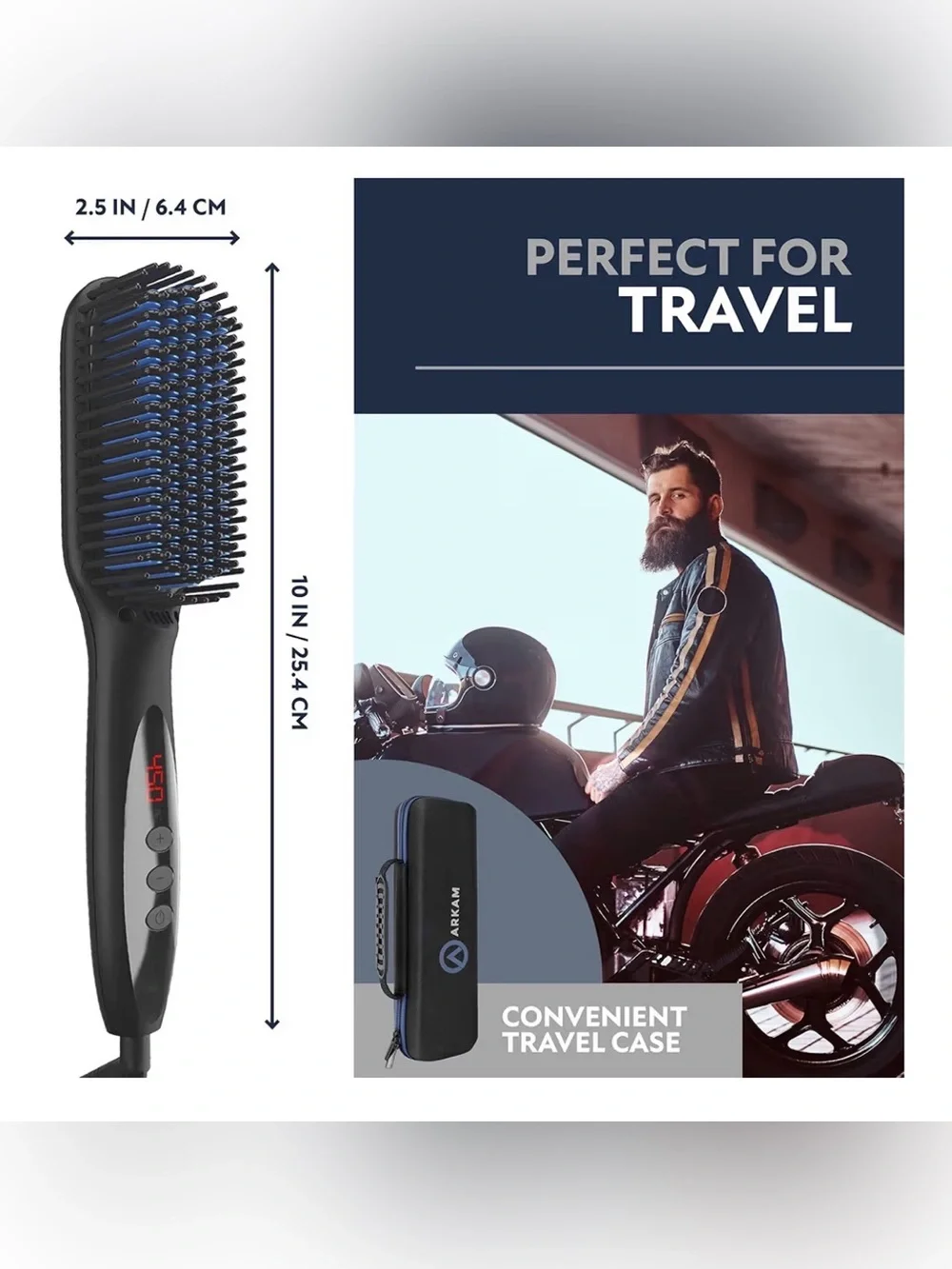 Arkam Beard Straightener Brush for MEN